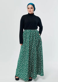 English Cotton Printed Maxi Skirt