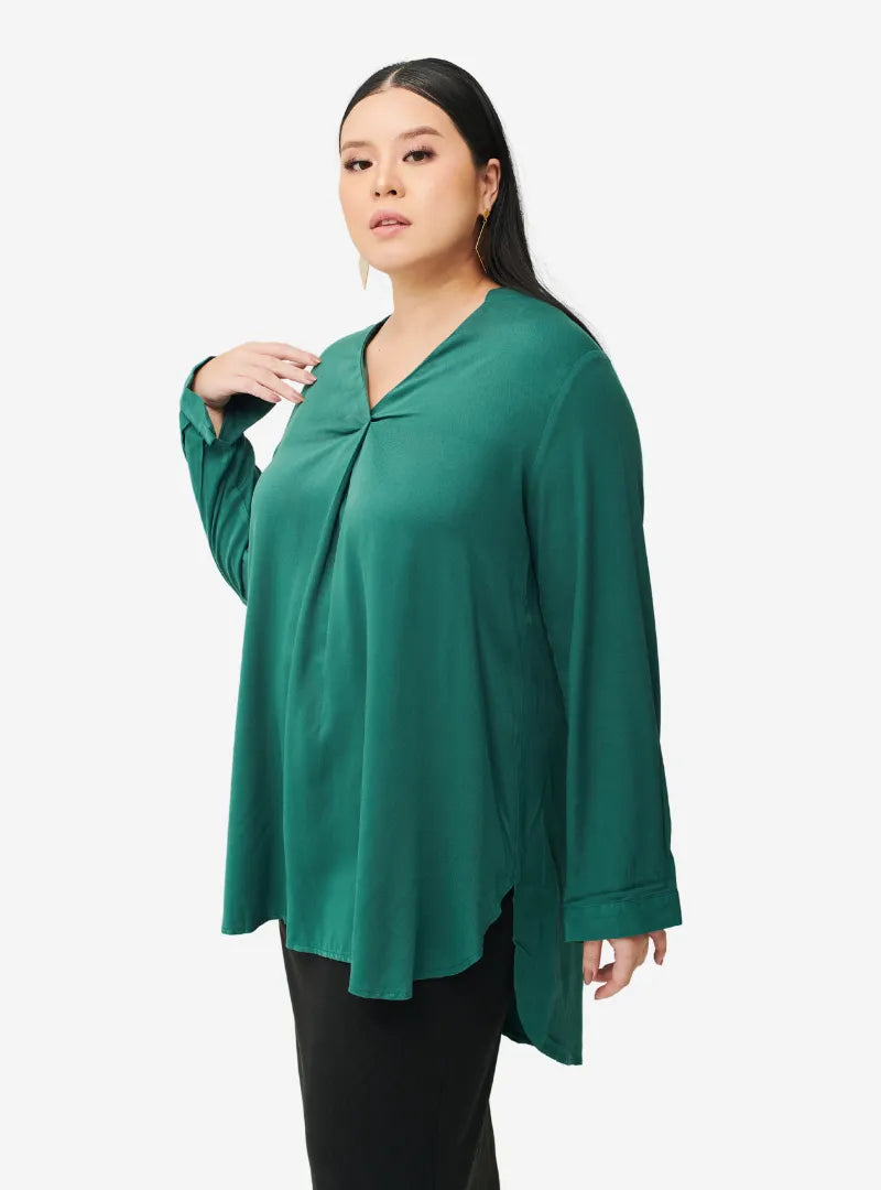 Mandarin Collar Oversized Shirt