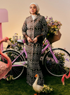 Tun Farah Embroidered Eyelet Kurung - Coco