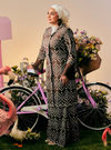 Tun Farah Embroidered Eyelet Kurung - Coco