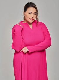 Tun Aimellia Pleated Maxi Dress - Pastel Dreams