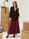 Gemma Poplin Skirt - Maroon