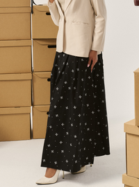 Alice Poplin Skirt - Black Coquette