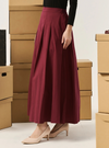 Gemma Poplin Skirt - Maroon
