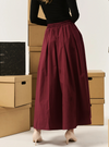 Gemma Poplin Skirt - Maroon
