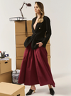 Gemma Poplin Skirt - Maroon