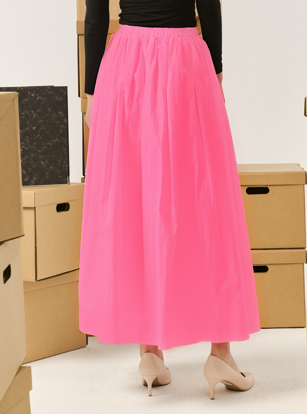 Sadie Poplin Skirt - Pink Doll
