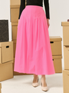Sadie Poplin Skirt - Pink Doll