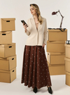 Alice Poplin Skirt - Brown Coquette