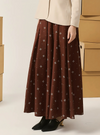 Alice Poplin Skirt - Brown Coquette