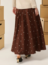 Alice Poplin Skirt - Brown Coquette
