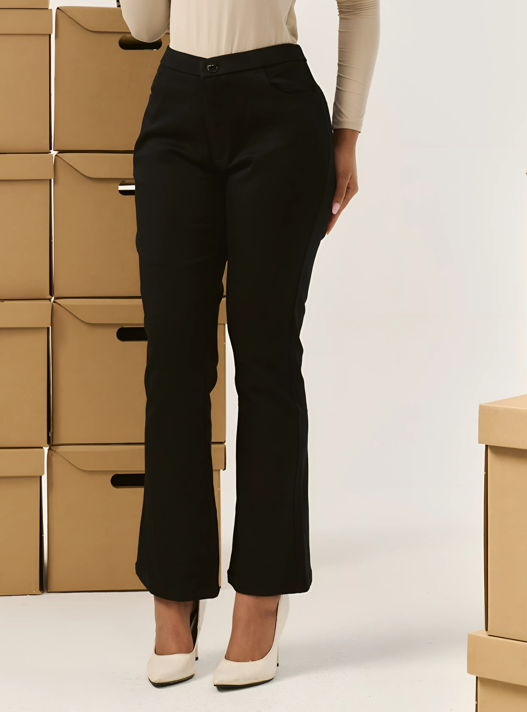 Bianca Bootcut Pants - Black