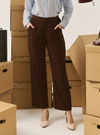 Cleo Straight Cut Slacks - Espresso