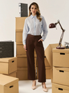 Cleo Straight Cut Slacks - Espresso