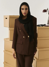 Carmen Double Breasted Blazer - Espresso