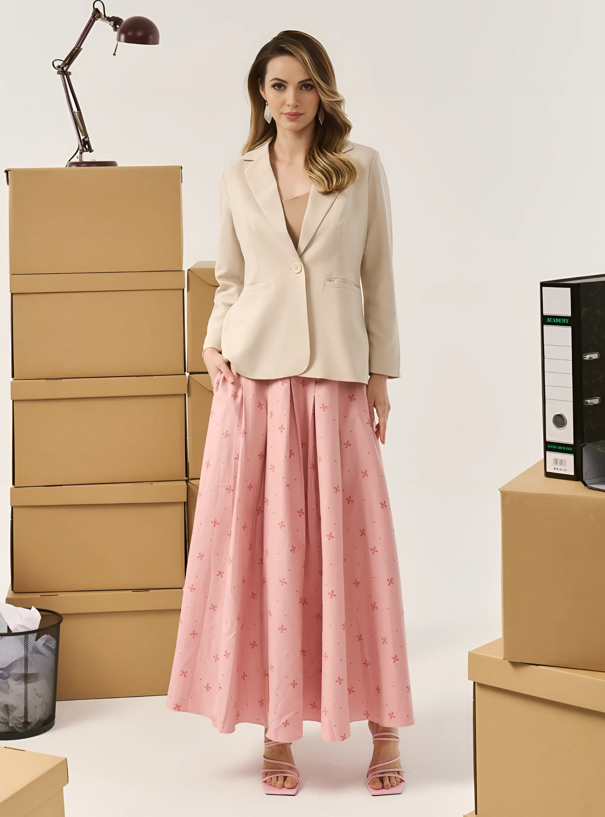 Alice Poplin Skirt - Pink Coquette