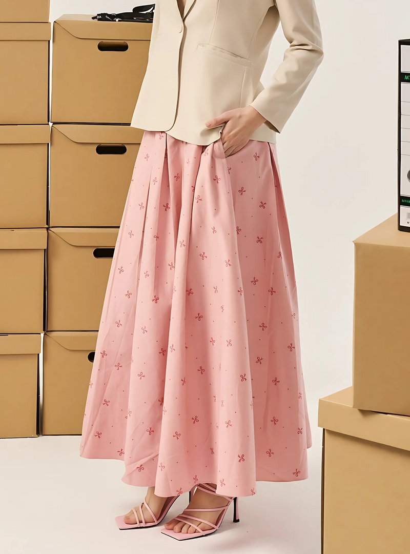 Alice Poplin Skirt - Pink Coquette