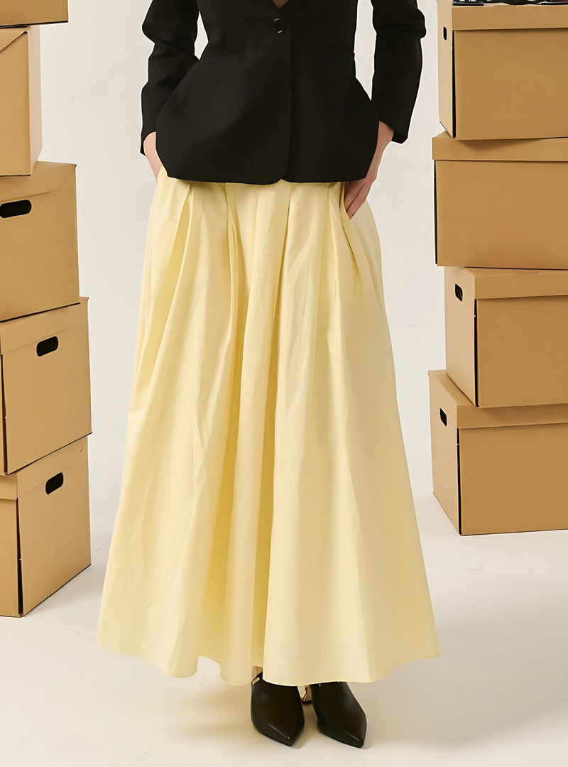 Gemma Poplin Skirt - Buttermilk