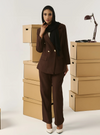 Carmen Double Breasted Blazer - Espresso
