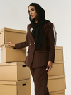 Carmen Double Breasted Blazer - Espresso