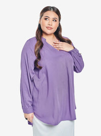 MANDARIN COLLAR OVERSIZED SHIRT