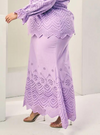 A woman wearing Lilac Ezzah Eyelet Doll Skirtv