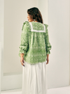 Miza Cotton Broderies Eyelet Top - Olive