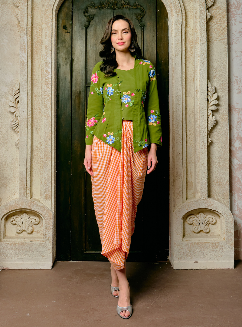 Manis Mawar Kebaya Top Only - Matcha