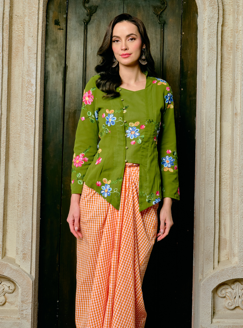 Manis Mawar Kebaya Top Only - Matcha