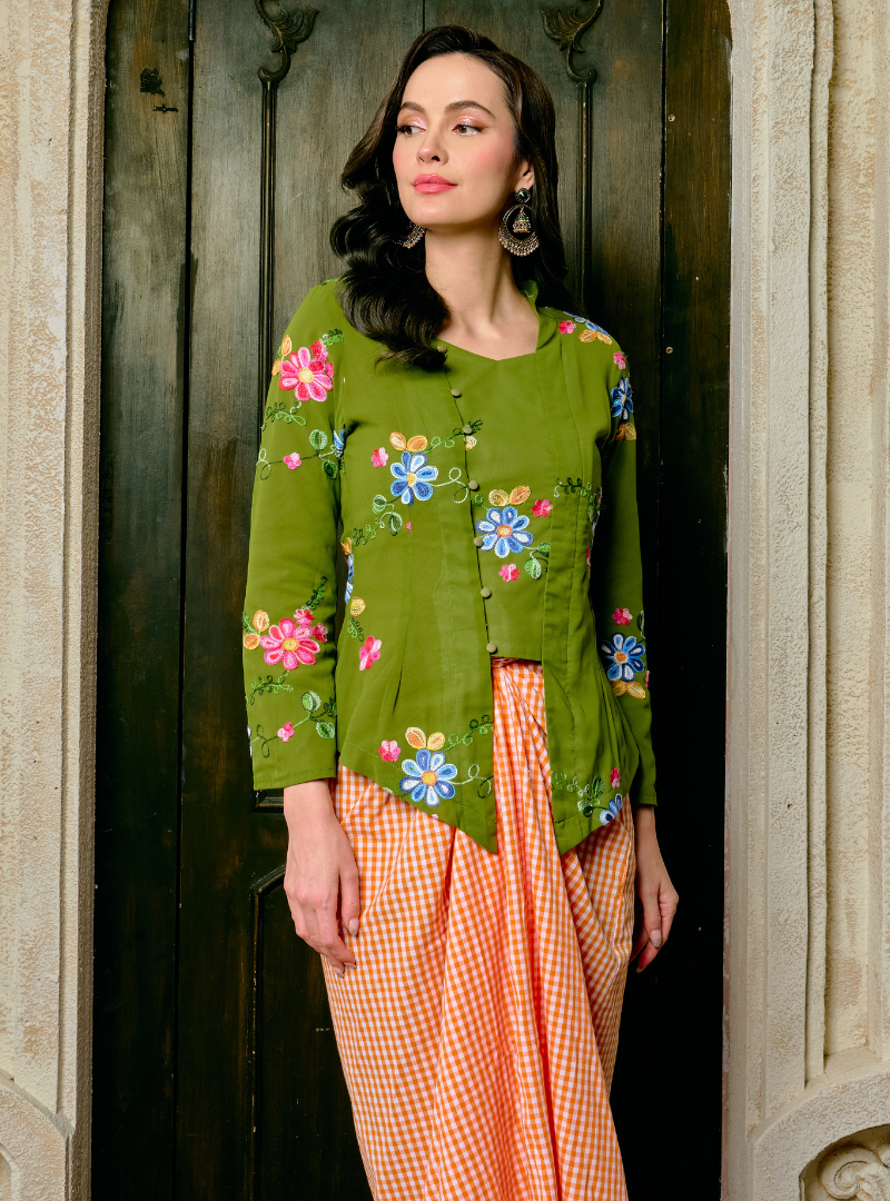 Manis Mawar Kebaya Top Only - Matcha