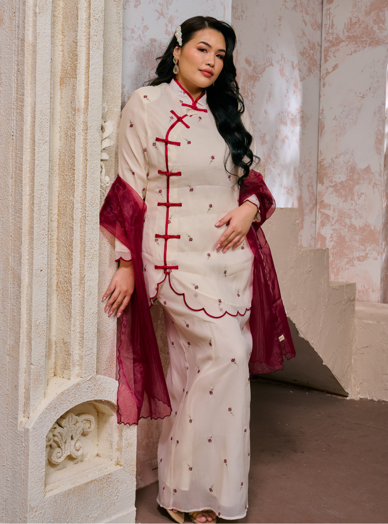 Sulam Yuri Mandarin Oriental Kurung - Roses