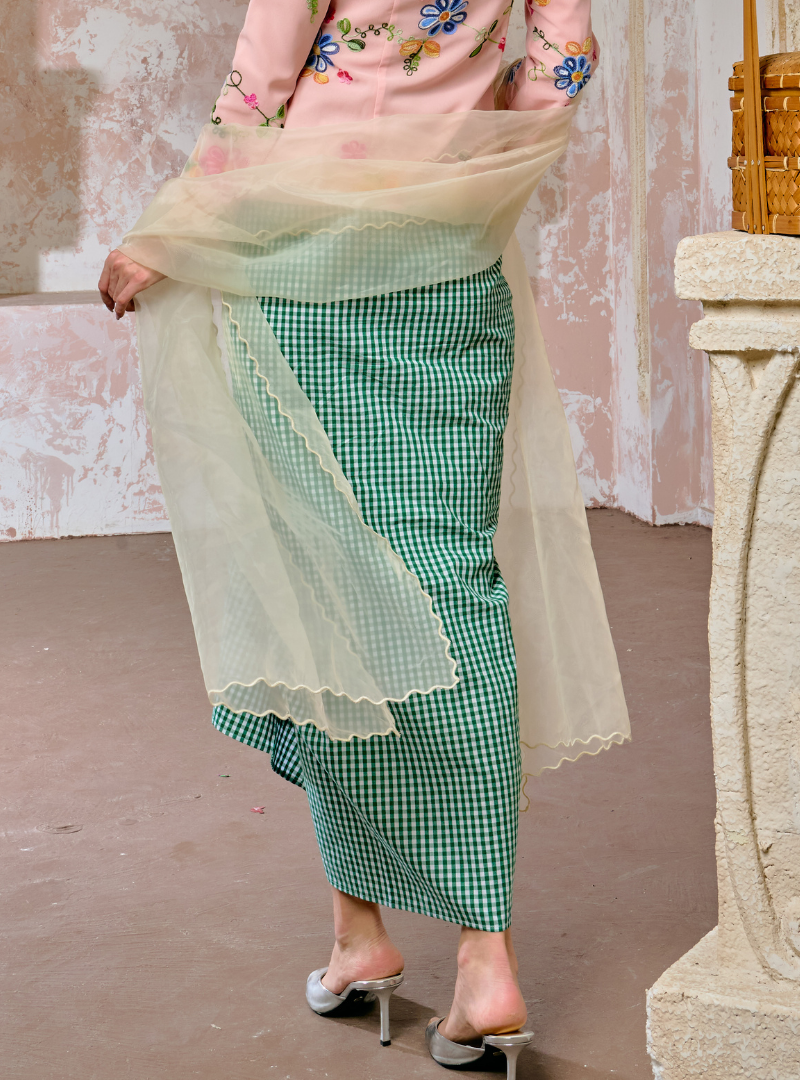 Amira Organza Selendang - Rice