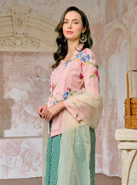 Manis Mawar Kebaya Top Only - Pink