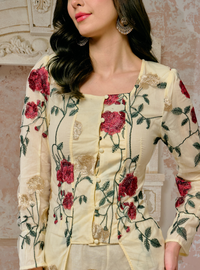 Manis Inarah Lace Kebaya Kurung - Sand Maroon