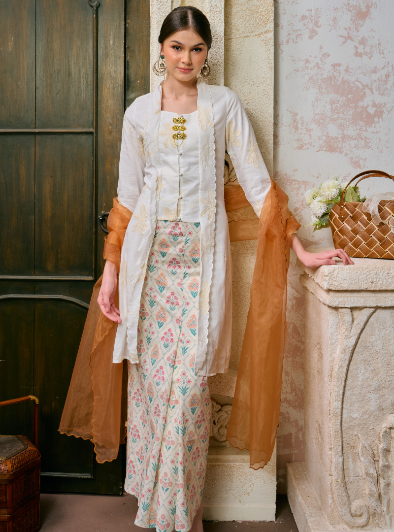 Amira Organza Selendang - Cinnamon