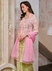 Sulam Ramlah Embrodered Kebarung Top Only - Pink