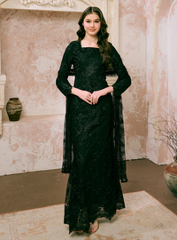 Manis Thania Asymmetrical Kurung Pahang - Black