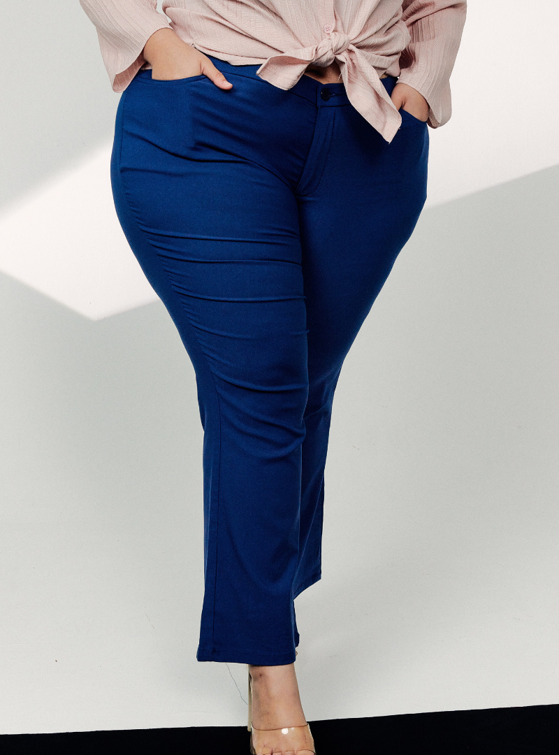 Ms Nadia Bootcut Trousers - Dark Blue