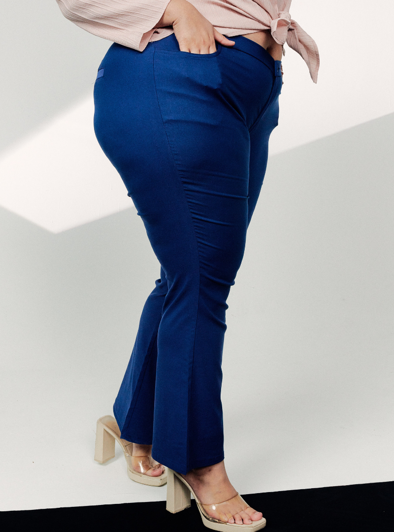 Ms Nadia Bootcut Trousers - Dark Blue