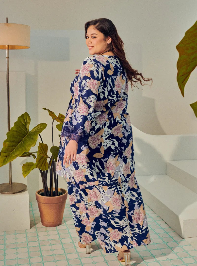 Tun Anum Printed Wrap Kurung – CURVA FABULOUS