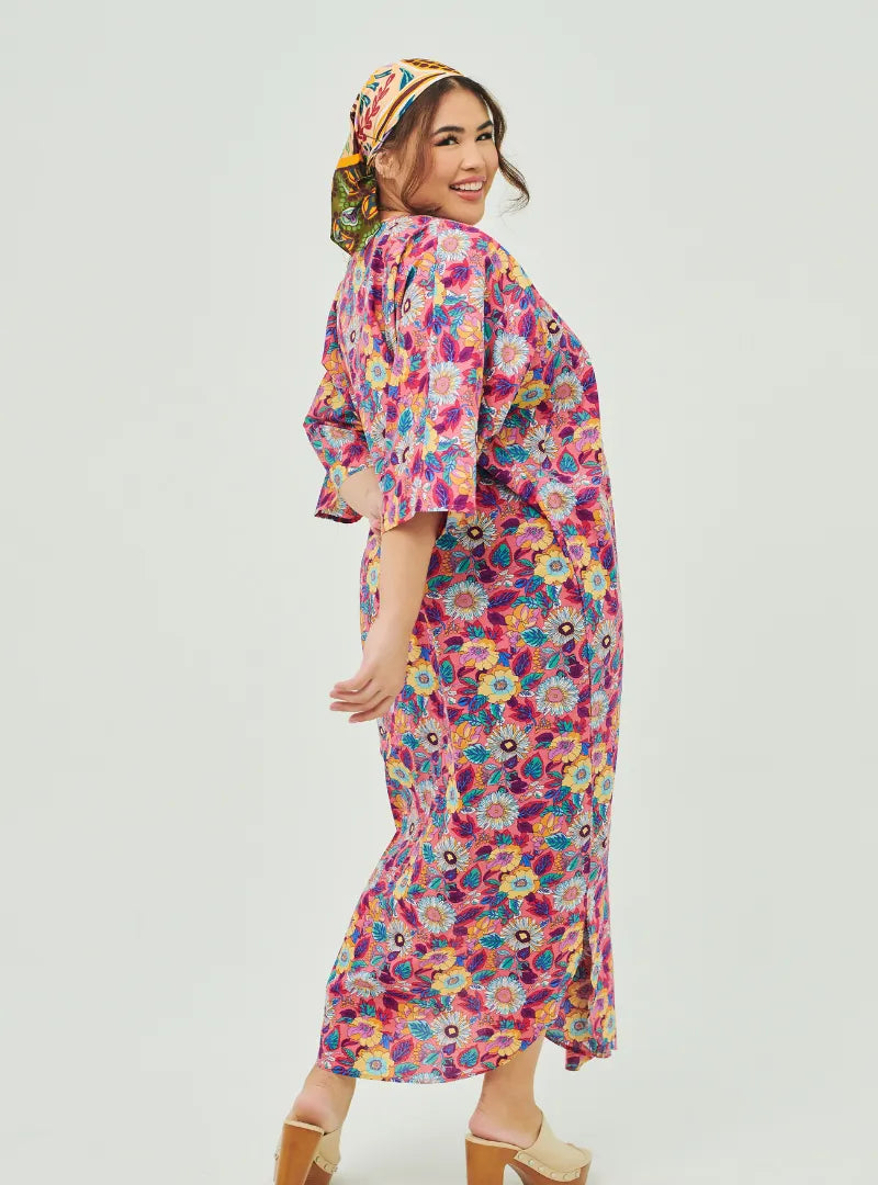 Essential Front Knot Printed Light Cotton Dress