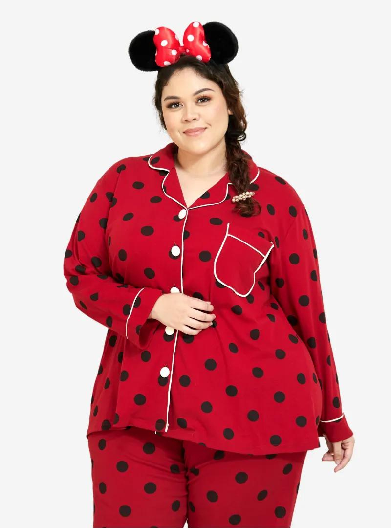 Polka Dotted Premium Cotton Pyjamas - Sexy Red – CURVA FABULOUS