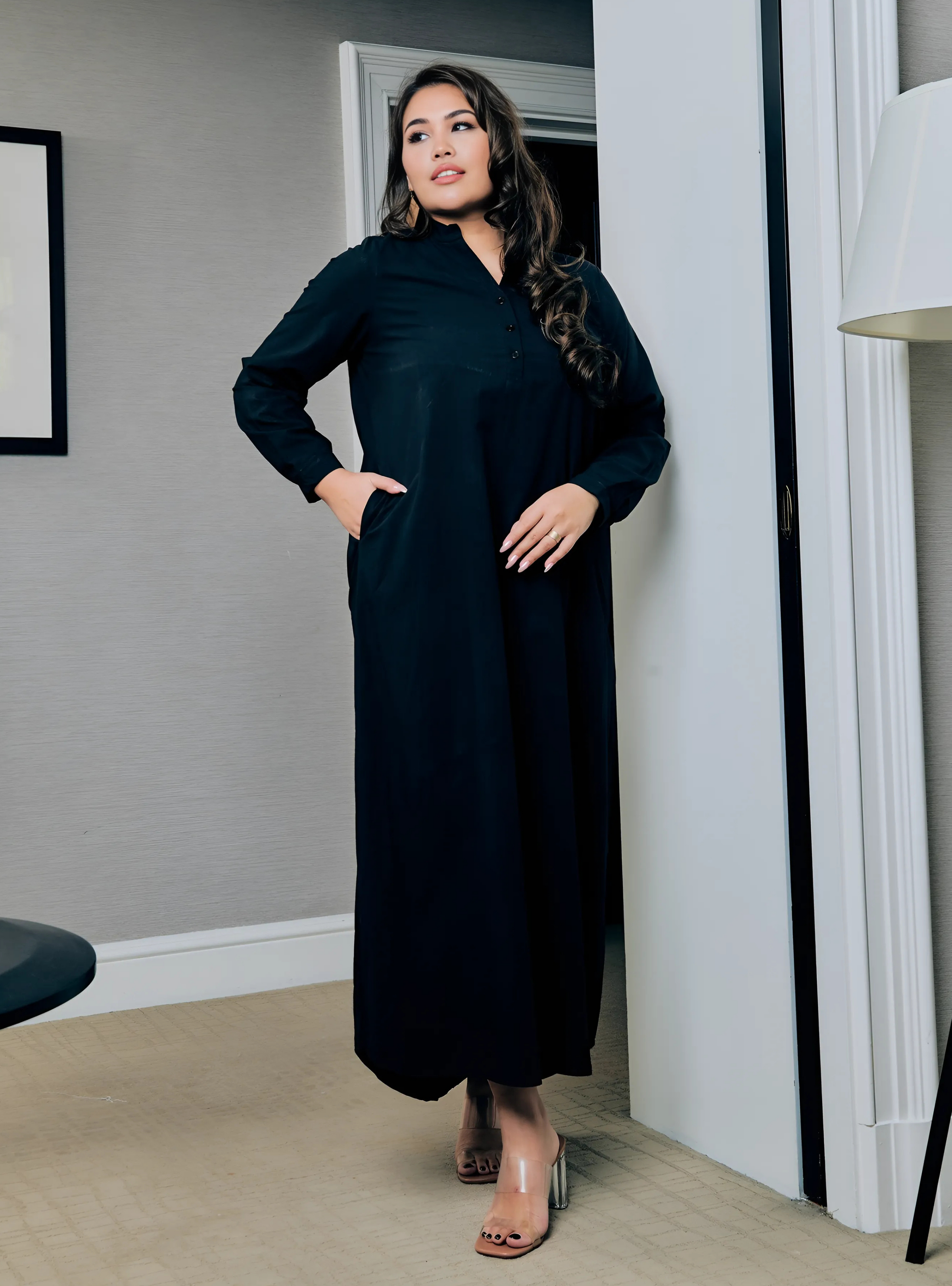 longline shirt dress 'Dash' Denim Longline Shirt Midi Dress
