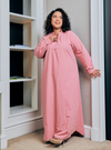 Zahra Longline Shirt Dress - Dusty Pink
