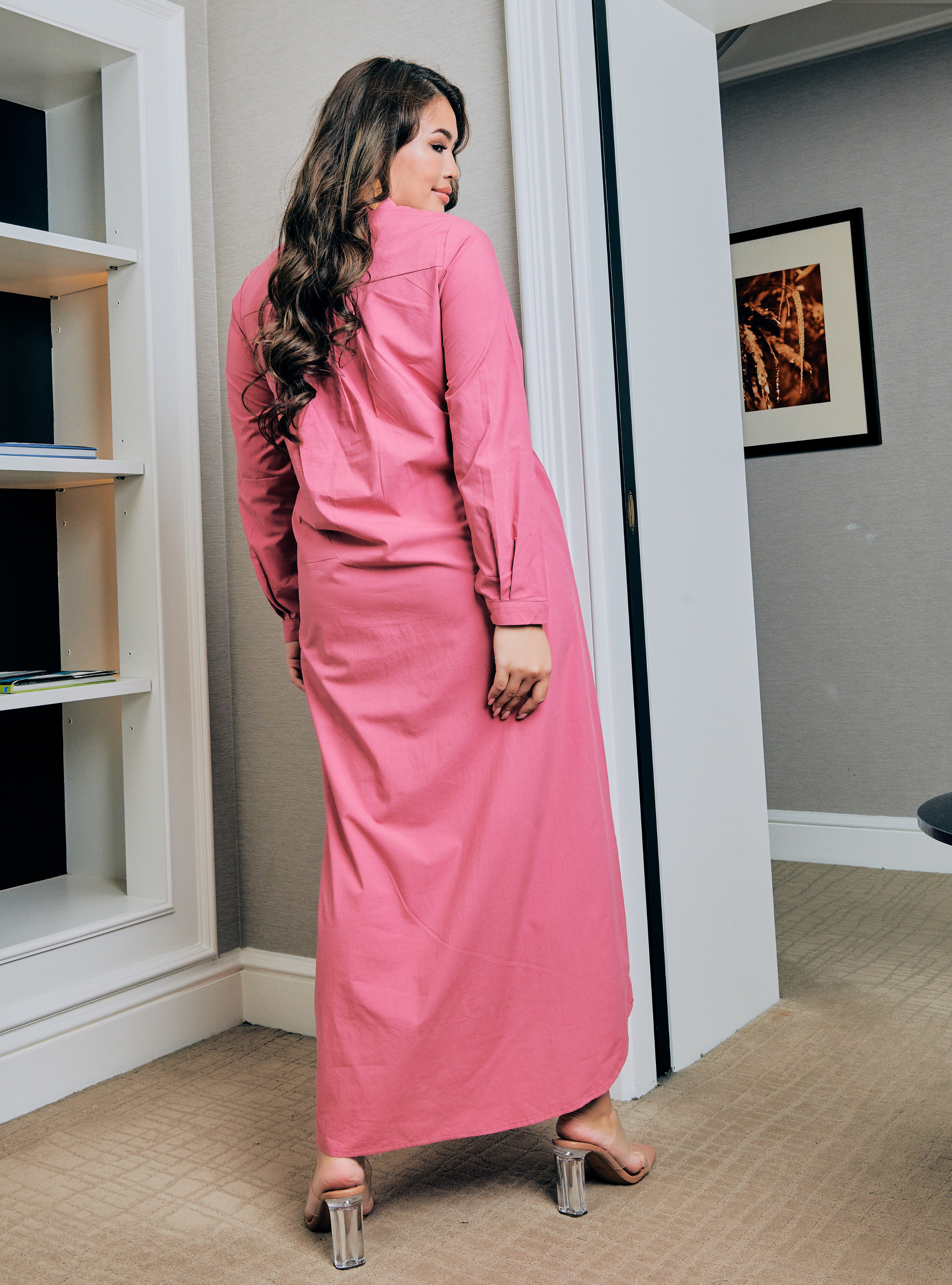 Zahra Longline Shirt Dress - Bombshell