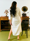 Lan Gu Lace Cheongsam Dress - Off White