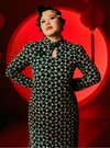 Sam Jie Cheongsam Eyelet Dress - Black