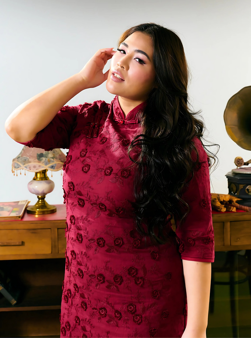 Wu Tai Midi Cheongsam Dress