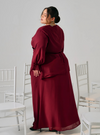 Tun Kamila Wrap Kurung - Burgundy
