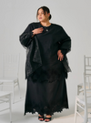 Tun Jemah Eyelet Kurung - Black